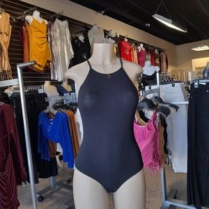 A Line Black Bodysuit
